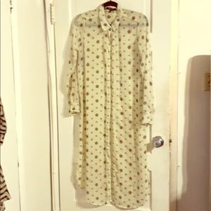 Cream geometric shirt